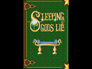 Sleeping Gods Lie title screen for Amiga
